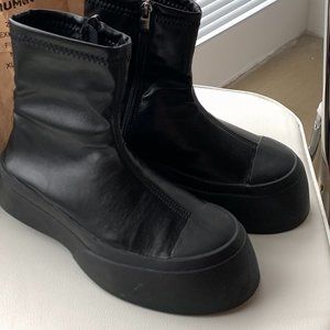 High top women's leather shoes